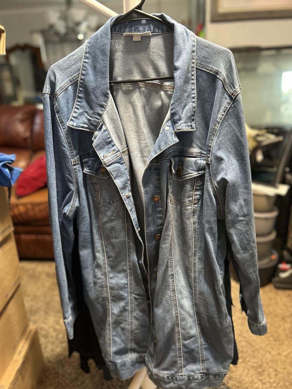 Woman Within Light Blue Denim Jacket Size 26W